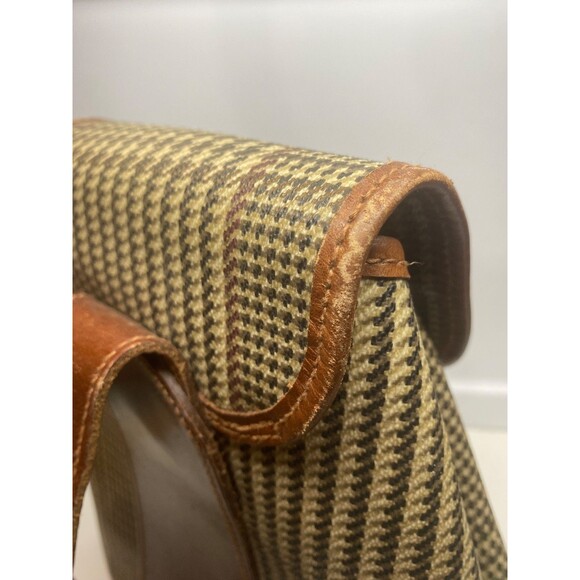 Polo Ralph Lauren Houndstooth Pattern sling bag Pvc Leather Vintage Limited - Picture 10 of 16
